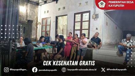 Tumbuhkan Kesadaran Kesehatan, Pemeriksaan Gratis Digelar di Kediaman Perbekel Kayu Putih 