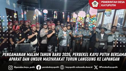 PENGAMANAN MALAM TAHUN BARU 2026, PERBEKEL KAYU PUTIH BERSAMA APARAT DAN UNSUR MASYARAKAT TURUN LANG